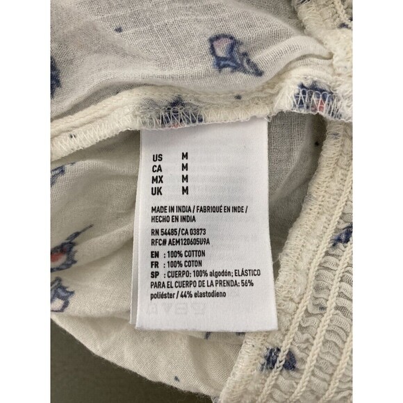 American Eagle Outfitters Tank Women Medium Ruffle Tier Smocked Waist Adj Straps - Picture 3 of 5